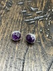 Barse Amethyst Square Stud Earrings- Amethyst- Sterling Silver- Nwt