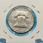 1953 Franklin Half Dollar 90  Silver Uncirculated Philadelphia Mint 50c