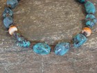 Native American Sterling Silver Turquoise   Spiny Nugget Stone Bracelet By Coriz