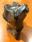 Large Heavy Vintage Inuit Eskimo Native Soapstone Frog Carving Signed Levi Smith