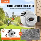 Vevor Retractable Hose Reel Water Hose Reel 65 x5 8  180   Swivel Wall-mounted