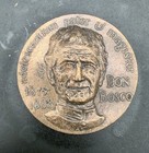 Large Bronze Medal Don Bosco - Signed P  L  vy - Religious Art C 1900
