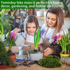 5 3oz Artificial Green Moss     Faux Decor For Crafts  Plants   Fairy Gardens 