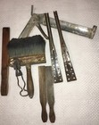 Vtg Lot Of 8 Painting Supplies Caulk Gun brush scraper wood metal Stir Sticks