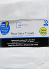 10-piece Flour Sack Kitchen Dish Towel Set White 100  Cotton Large Clean 28 x29 