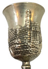 Vintage Jewish Tower Of David 8 Shabbat Kiddush Cup Set Judaica Judaism Israel