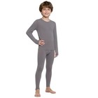 Thermal Underwear For Kids   boys Fleece Lined Base Layer Long Johns Medium Grey