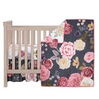 Lambs   Ivy Secret Garden Luxury Floral 3-piece Cotton Sateen Crib Bedding Set