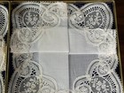 Vintage 1950s Belgian Lace Handkerchiefs Brussels  bridal White 