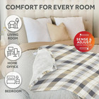 Sunbeam Microplush Electric Heated Throw Blanket Concordia Plaid Neutral