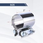 2pcs 2 5  Stainless Steel Butt Joint Exhaust Band Clamp Muffler Sleeve Coupler