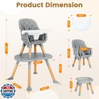 Ezebaby Baby High Chair  8 In 1 Convertible High Chairs To Booster Seat toddl