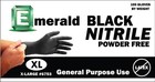 Emerald Black Nitrile Powder Free Gloves General Purpose 3 Mil 1000 case 100 box