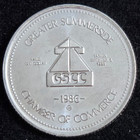 1986 Summerside Prince Edward Island Horse Dollar Trade Token Sulky Harness Race