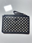 Alexander Mcqueen Card Holder Skull Print Leather Wallet Case Zipper Coin  box