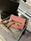 Balenciaga Le City Pink Card Wallet Coin   Card Holder  Zipper Logo  Women