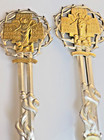 Michelsen Denmark Sterling Pair 1914 Christmas 6  Souvenir Spoon   Fork