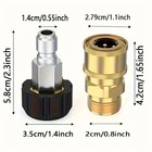 Brass Pressure Washer Quick Connect Kit - M22-14mm Adapter For Hose   Gun