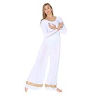 Danzcue Adult Praise Dance Palazzo Pant  White-gold  Small-medium  White-gold