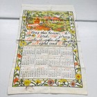 Vintage Linen Kitchen Tea Towel Dishcloth Homestead 1972 Mcm Retro
