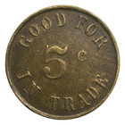 Granby  Co Silver Star Bar G f 5   In Trade Token