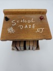 School Daze Wood Coaster Set In Desk Vintage 1975 Enesco