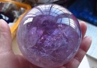 Genuine Natural Amethyst Quartz Crystal Sphere Ball Healing Stone 60mm   Stand