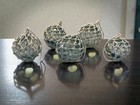 Set Of 5 Japanese Glass Fishing Floats Ukidama 2-3 In Vintage Maritime Decor