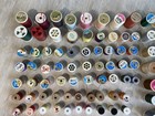 157 Mostly Vintage Spools Of Sewing Thread Some Wooden