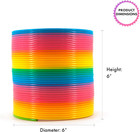 Giant Slinkie Coil Spring Toys For Kids - 6       Jumbo Rainbow Slinkie For Gift  Bi