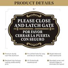 Bilingual English   Spanish Sign Closed And Latch Gate - 2 Pack - Suitable