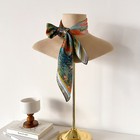 100  Mulberry Silk 27  Square Scarf Women Neckerchief Wrap Bandana Oil Painting