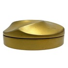 Vintage Zaharoff Royal Parfum Solid Sculpted Gold Tone Perfume Compact