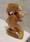 Vintage Wooden Dolphins Statue  Home Decor