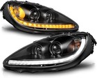 Chevy Corvette C6 Switchback Sequential Led Drl Black Projector Headlights