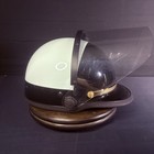 Vtg Police Riot Motorcycle Helmet Black   White One Size With Z87 Face Shield