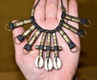 Tuareg Wodaabe Tribe Leather Cowrie Shells Amulet Talisman Necklace Niger Africa