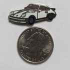 Vintage 70s Porsche 911 Lapel Hat Pin White Coupe Metal Enamel