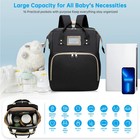Diaper Bag Backpack  Multifunctional Baby Changing Bag With Foldable Crib   Insu