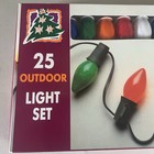 Vintage 90s 25 Light Outdoor Multi Ceramic Christmas C9 Bulb Strand Set