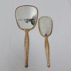 Vintage Vanity Set Brush Mirror Comb Gold Tone Ladies Elegant Ornate Victorian