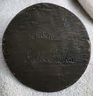 Joe Beeler Bronze Medallion For Eddie Basha Native American Full Headdress 