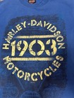 Harley Davidson Short Sleeve T Shirt Size Small Blue Since 1903