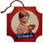C1940s Freihofer s Bakery Cardstock Advertising Fan Pull Boy Eats Toast   Jelly