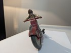 Antique Vintage Technofix Tin Litho Motorcycle Wind Up Toy Us Zone Germany Works