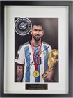 Lionel Messi Framed W coa Hand Signed  free Shipping And Tax Refund To The U s a