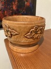 1998 Hand Turned Carved Wood Vessel - Artist Signed