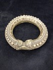 Antique Yemeni Bedouin Hollow Silver Bracelet     Handmade Tribal Jewelry  19th C 
