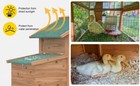 Chicken Coop Hen Cage Poultry Hutch Nesting Box Roof Wooden Outdoor Pet House