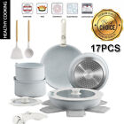 17 Pcs Pots And Pans Set Nonstick Kitchen Cookware Set With Detachable Handle